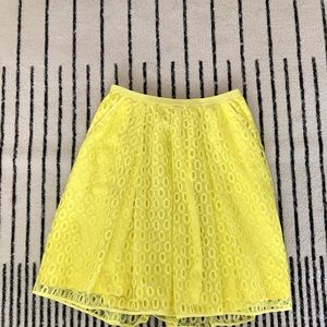 Anthropologie Maeve Skirt with lace overlay